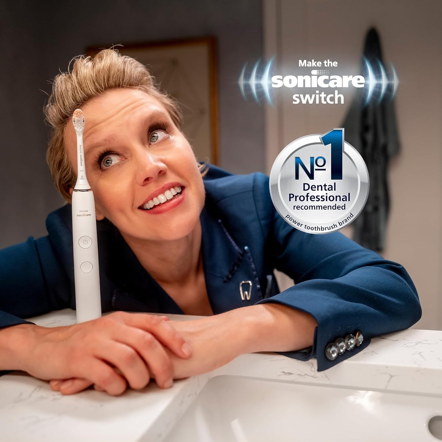 Sonicare ProtectiveClean 5300 Rechargeable Electric Toothbrush. with Pressure Sensor. 3 Cleaning Modes. SmarTimer and QuadPacer. with 2 Bonus Brush Heads. Travel Case. Black. Model HX6423/34