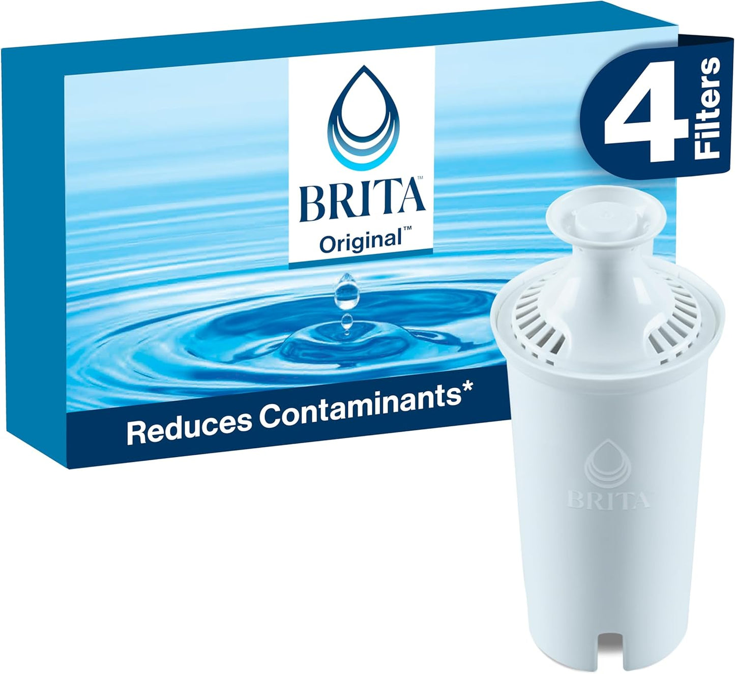 Standard Water Filter for Pitchers and Dispensers. BPA-Free. Replaces 1.800 Plastic Water Bottles a Year. Lasts Two Months or 40 Gallons. Includes 2 Filters