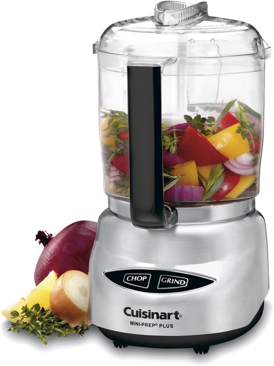 Mini Prep Plus Food Processor. 4 Cup. Brushed Stainless (Shiny)
