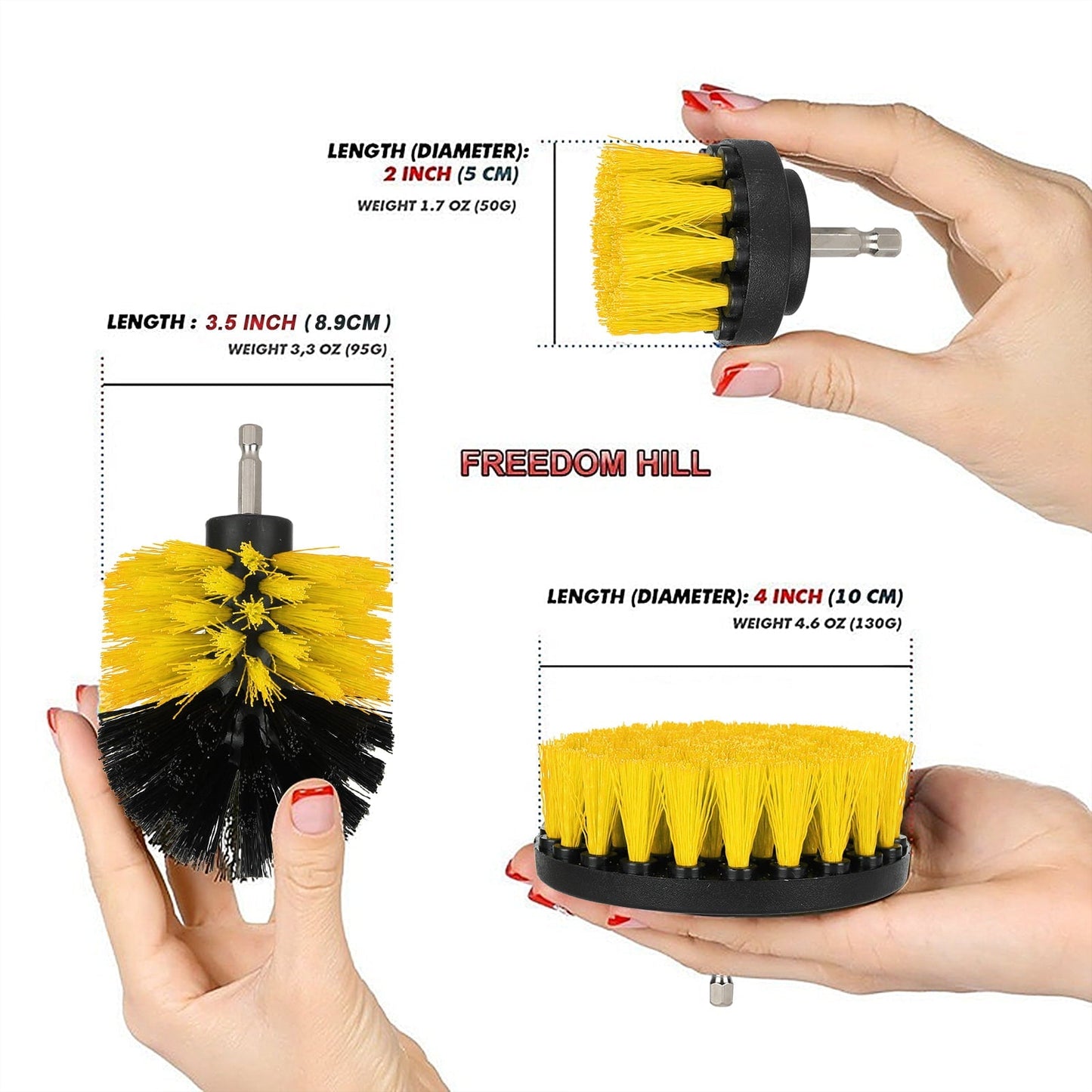 12pcs Drill Brush Car Detailing Kit, TSV Car Wheel Tire Cleaning Brush Set, Wheels Brush, Rim Brush, Scrubing Brush Pad Sponge Kit for Car Waxing, Polishing, Tile