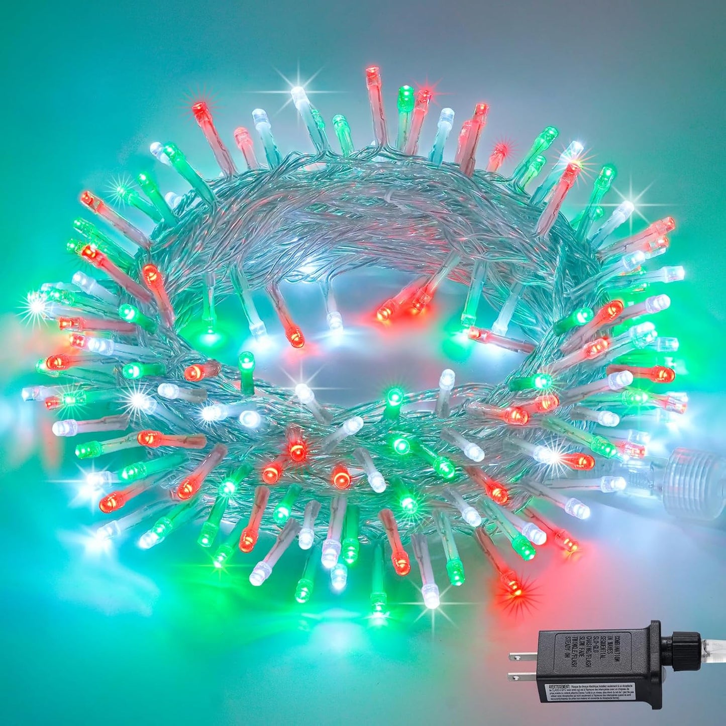 200 LED String Lights Indoor Outdoor Clear Wire. Connectable Warm White Christmas String Lights for Bedroom. 66 Ft Twinkle Fairy String Lights Plug in for Home Wedding Tree Yard Patio Spring