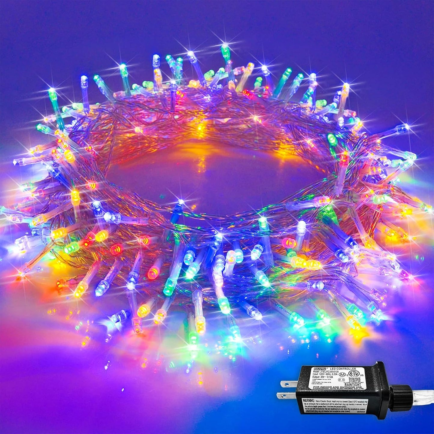 4th of July Decorations 100 LED String Lights Indoor. 33ft Red White and Blue Lights Plug-in. 8 Modes Patriotic 4th of July Lights for Indoor Outdoor Independence Day American Flag Holiday