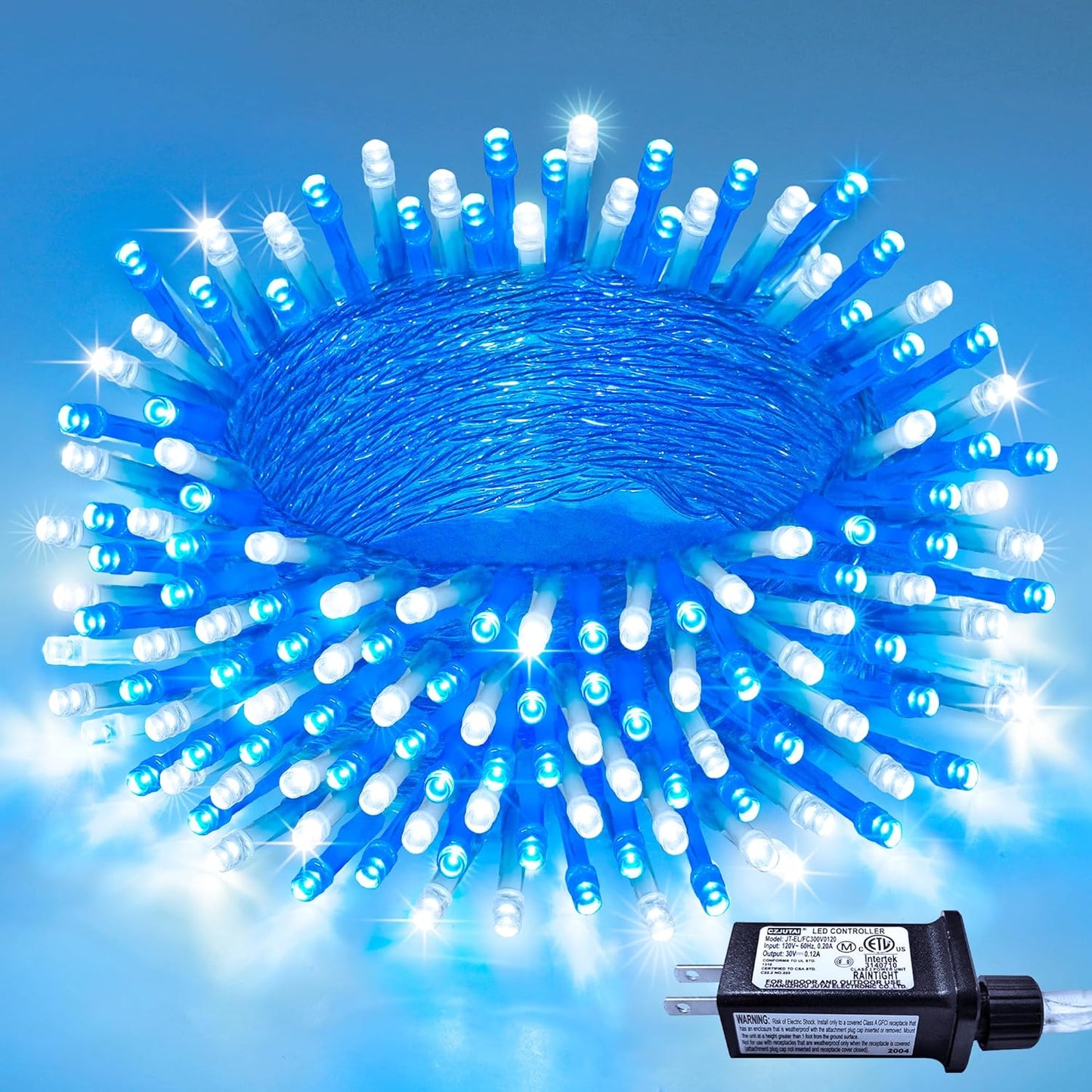 4th of July Decorations 100 LED String Lights Indoor. 33ft Red White and Blue Lights Plug-in. 8 Modes Patriotic 4th of July Lights for Indoor Outdoor Independence Day American Flag Holiday