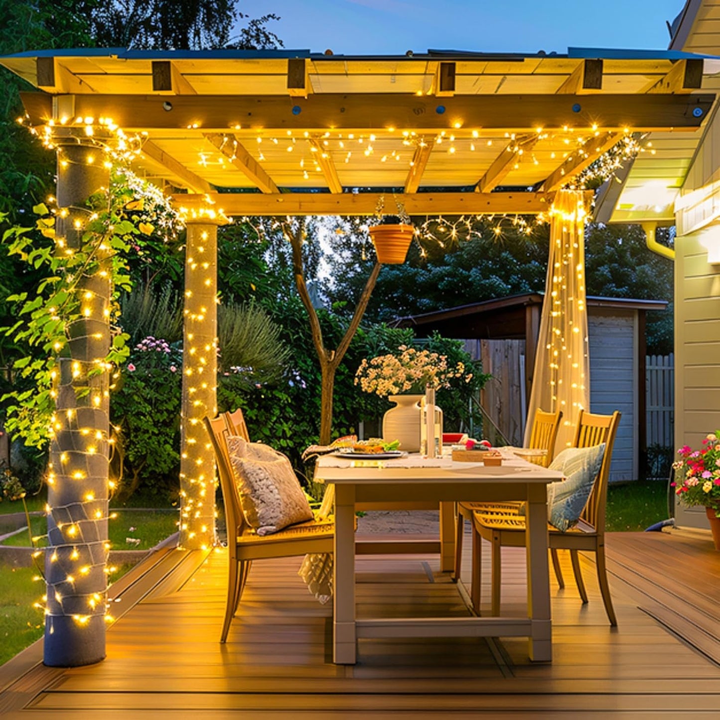 200 LED String Lights Indoor Outdoor Clear Wire. Connectable Warm White Christmas String Lights for Bedroom. 66 Ft Twinkle Fairy String Lights Plug in for Home Wedding Tree Yard Patio Spring