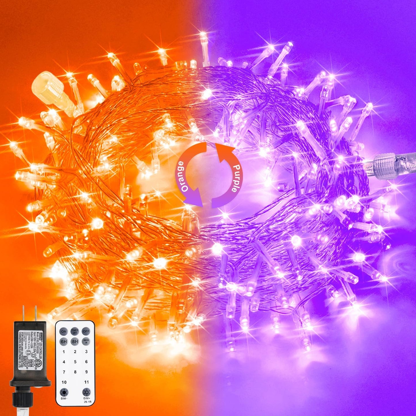 4th of July Decorations 100 LED String Lights Indoor. 33ft Red White and Blue Lights Plug-in. 8 Modes Patriotic 4th of July Lights for Indoor Outdoor Independence Day American Flag Holiday