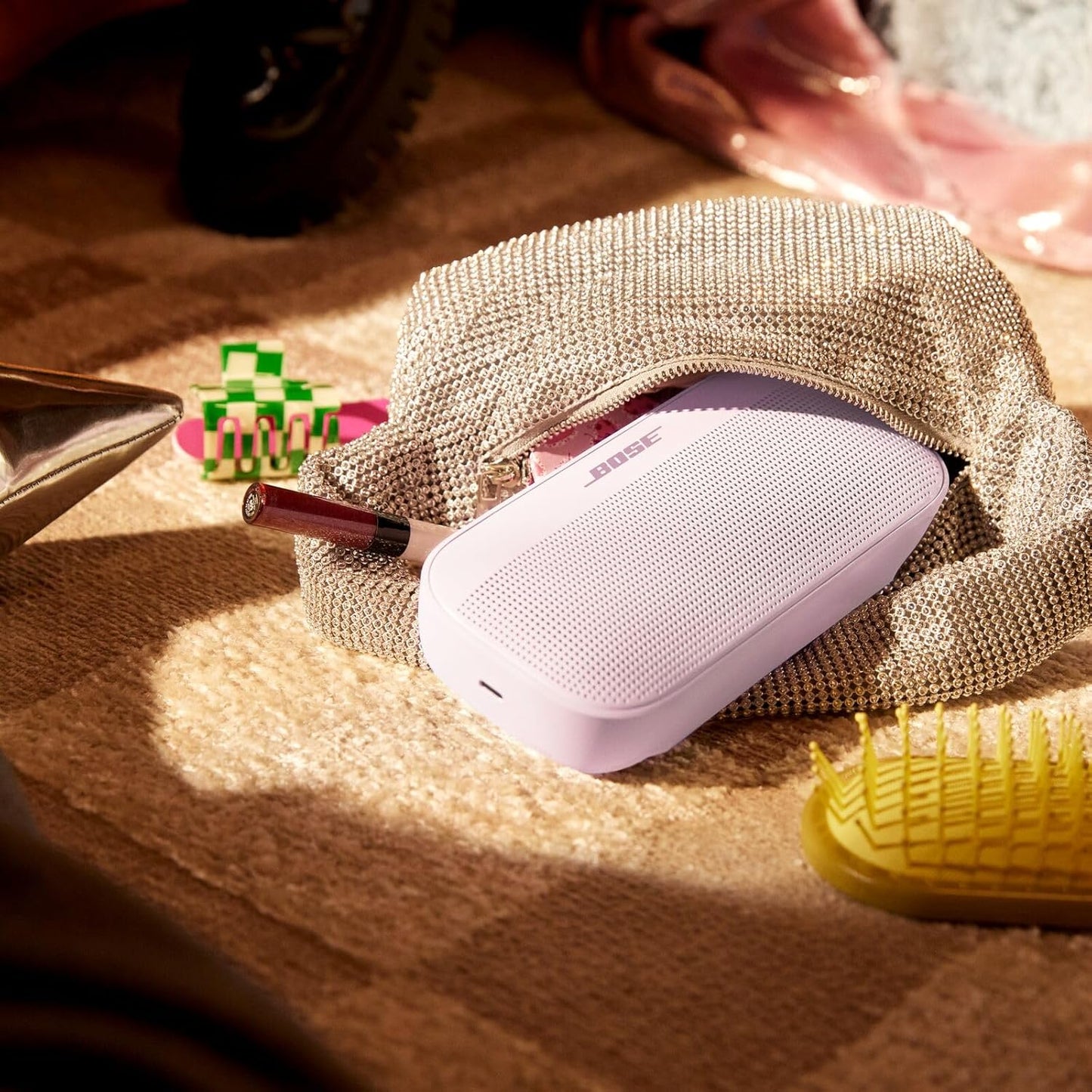 Portable Bluetooth Speaker (2nd Gen). Portable Outdoor Speaker with Hi-Fi Audio. Up to 12 Hours Battery Life. Waterproof and Dustproof. Petal Pink - Limited Edition Color