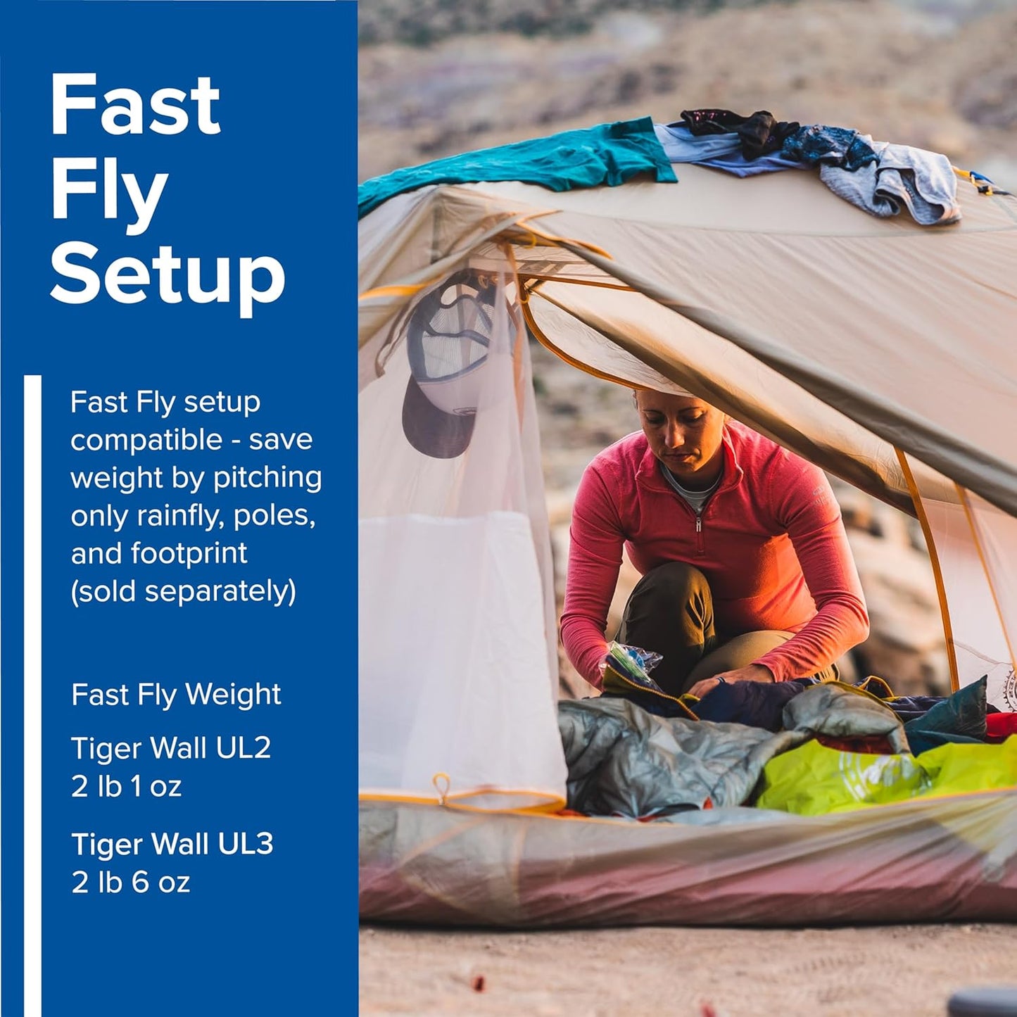 Tiger Wall UL Ultralight Bikepacking Tent with UV-Resistant Solution Dyed Fabric