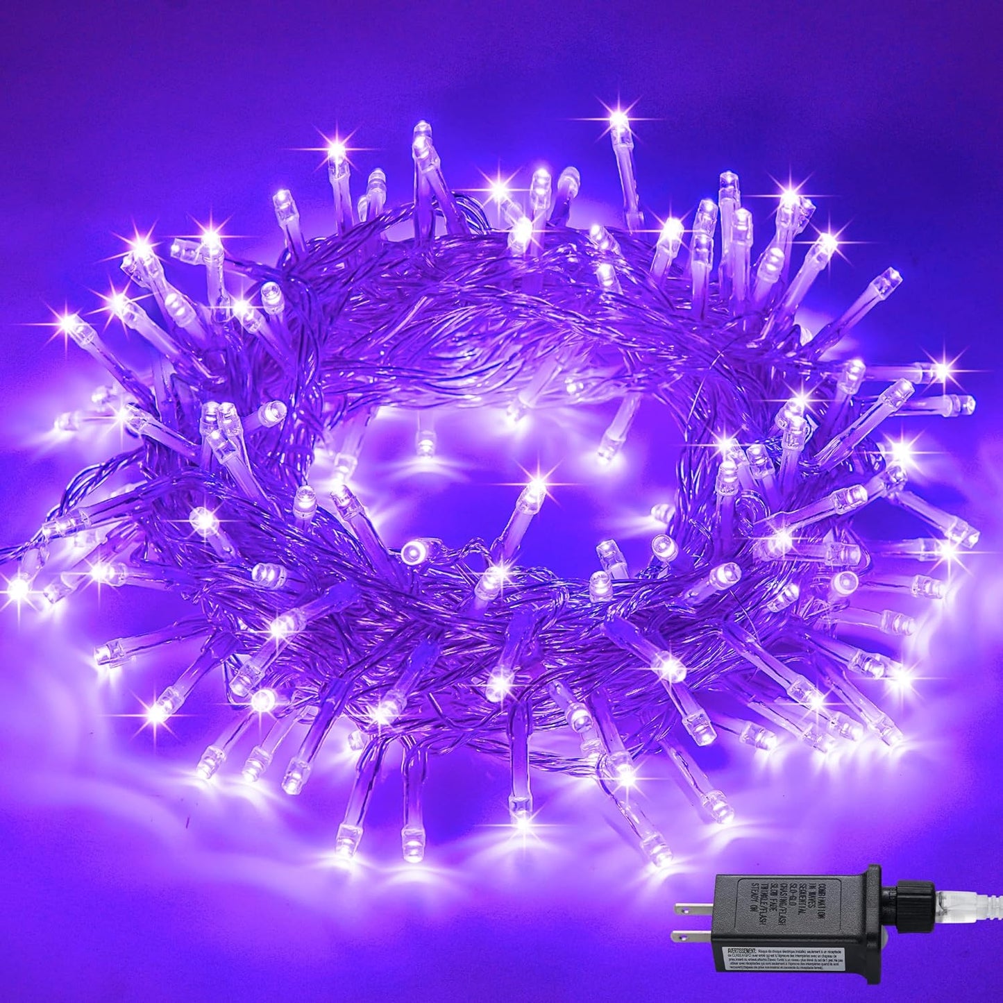 4th of July Decorations 100 LED String Lights Indoor. 33ft Red White and Blue Lights Plug-in. 8 Modes Patriotic 4th of July Lights for Indoor Outdoor Independence Day American Flag Holiday