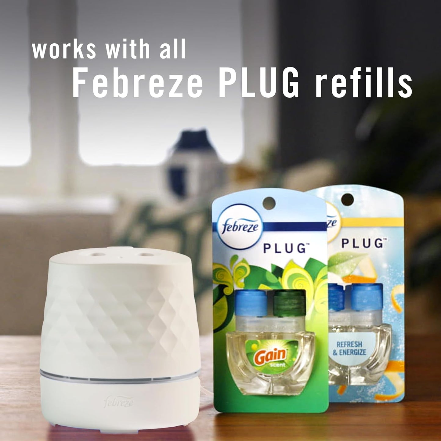 Scent Booster Continuous Scent Device Oil Diffuser. Compatible with Febreze Air Freshener Plug in Refills