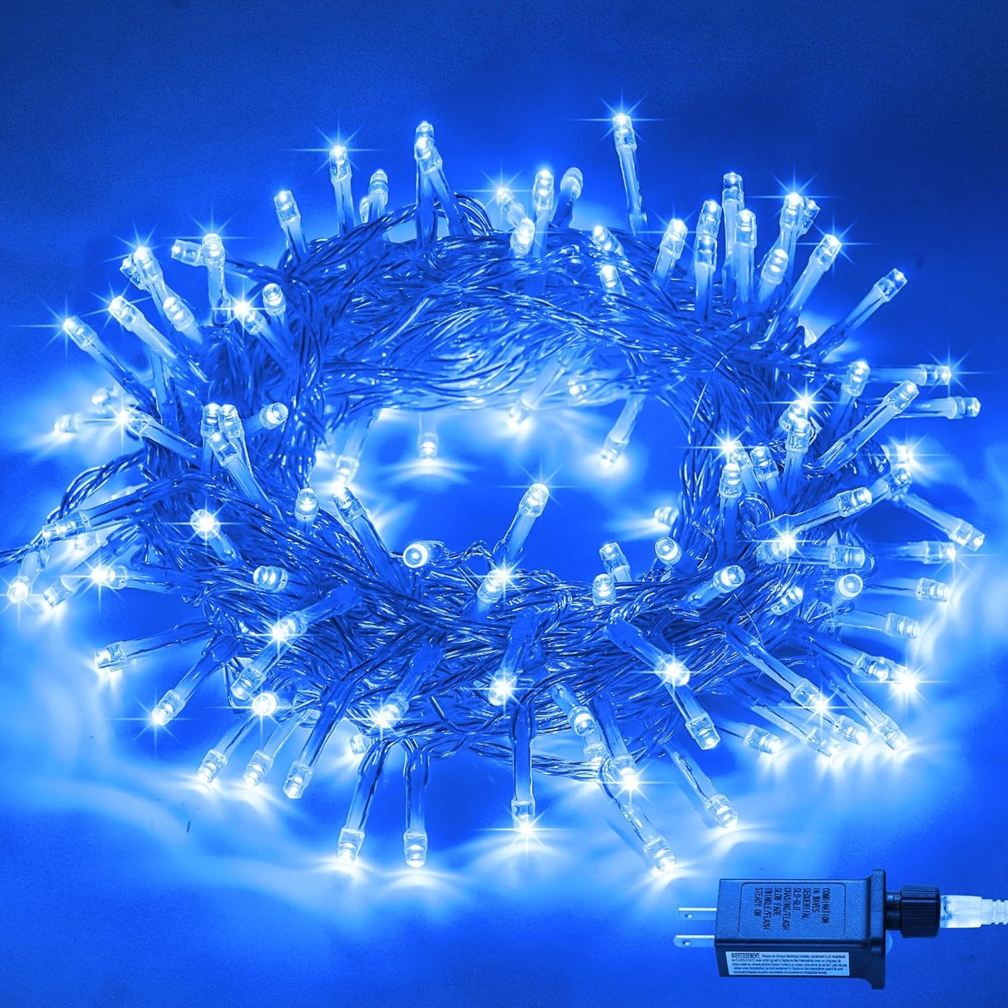 4th of July Decorations 100 LED String Lights Indoor. 33ft Red White and Blue Lights Plug-in. 8 Modes Patriotic 4th of July Lights for Indoor Outdoor Independence Day American Flag Holiday