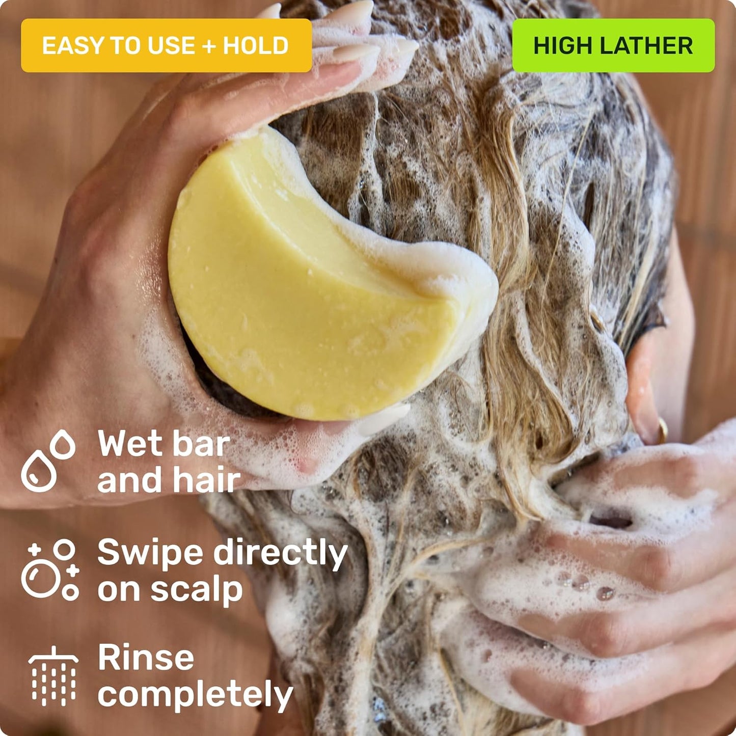 Clarifying Shampoo Bar for oily hair with Castor Oil - Plastic-Free. Vegan. Cruelty-Free. 3.88 oz