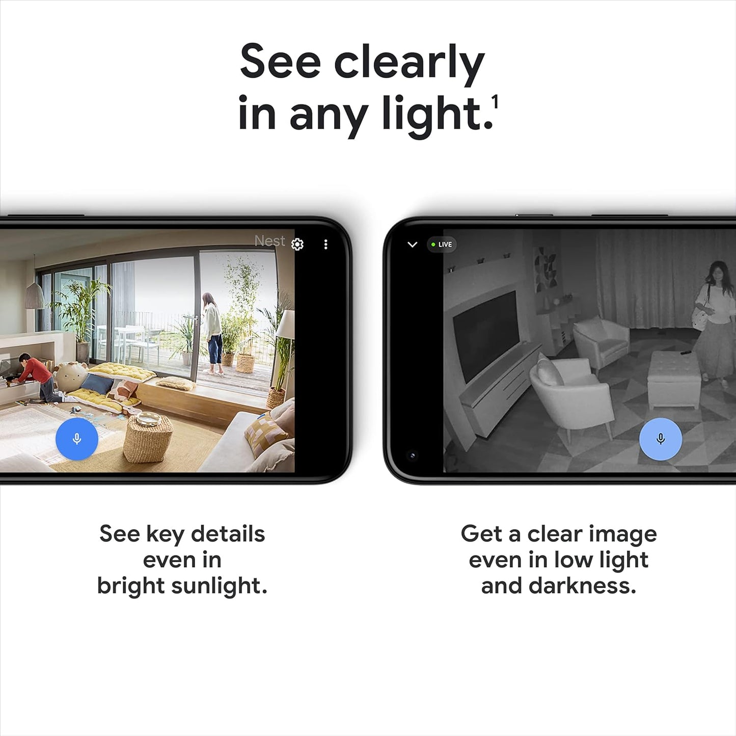 indoor Nest Security Cam 1080p (Wired) - 2nd Generation - Snow