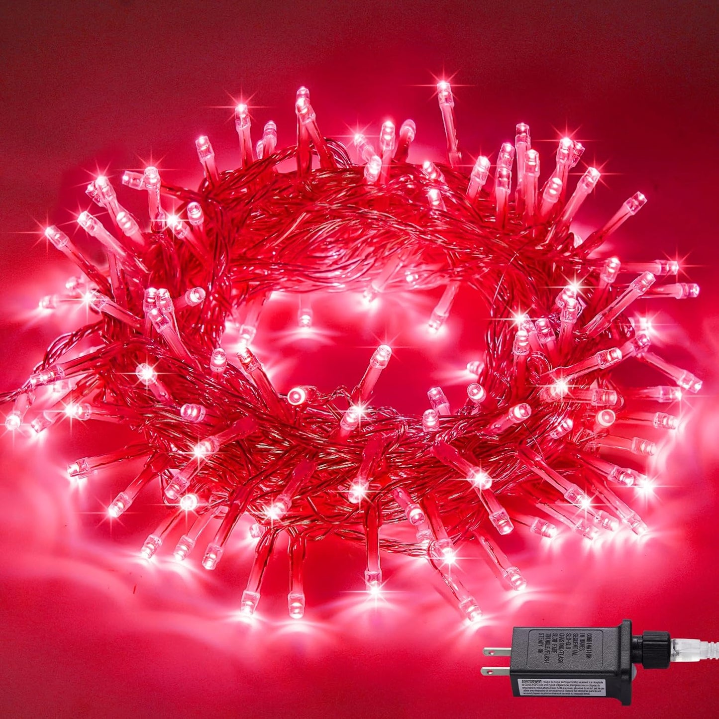 4th of July Decorations 100 LED String Lights Indoor. 33ft Red White and Blue Lights Plug-in. 8 Modes Patriotic 4th of July Lights for Indoor Outdoor Independence Day American Flag Holiday
