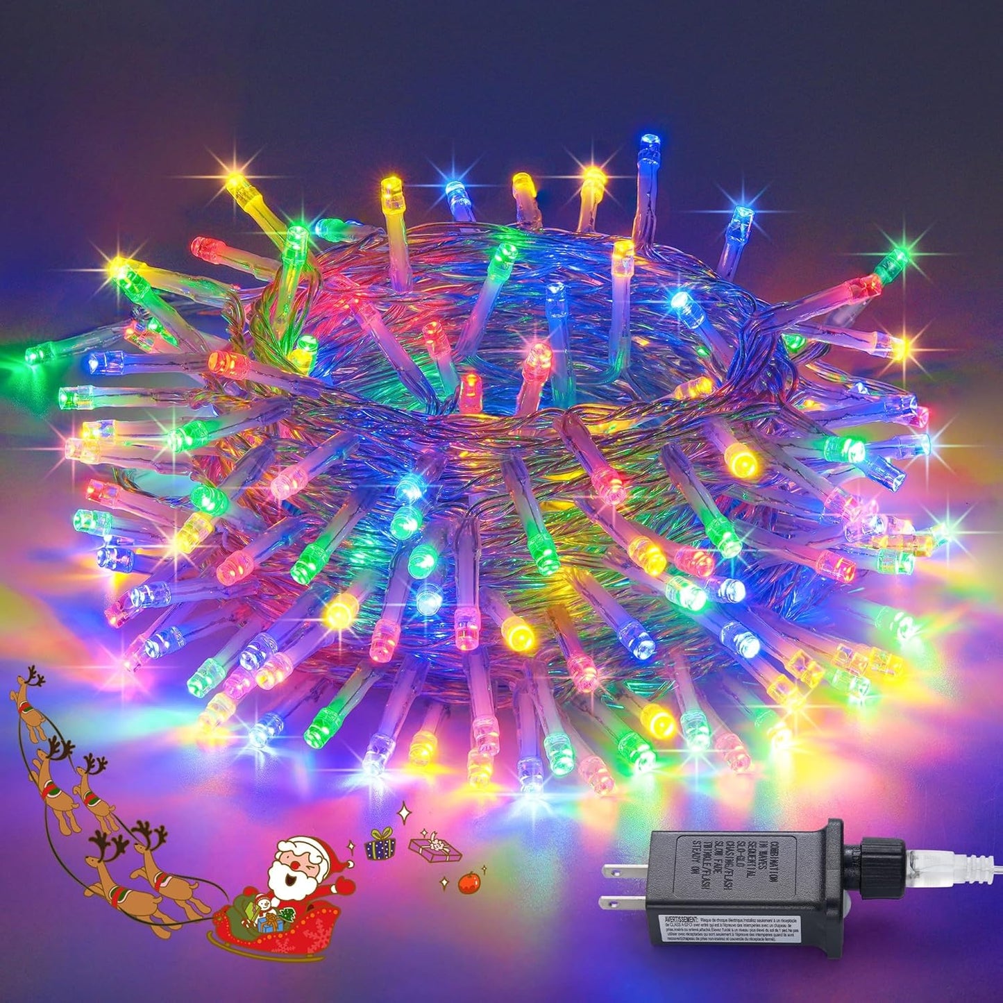 200 LED String Lights Indoor Outdoor Clear Wire. Connectable Warm White Christmas String Lights for Bedroom. 66 Ft Twinkle Fairy String Lights Plug in for Home Wedding Tree Yard Patio Spring