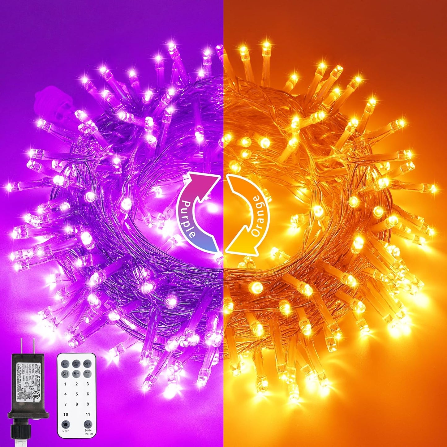 200 LED String Lights Indoor Outdoor Clear Wire. Connectable Warm White Christmas String Lights for Bedroom. 66 Ft Twinkle Fairy String Lights Plug in for Home Wedding Tree Yard Patio Spring