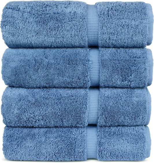 100% Cotton Premium Turkish Bath Towels. 27 x 54'' (Set of 4. Wedgewood)