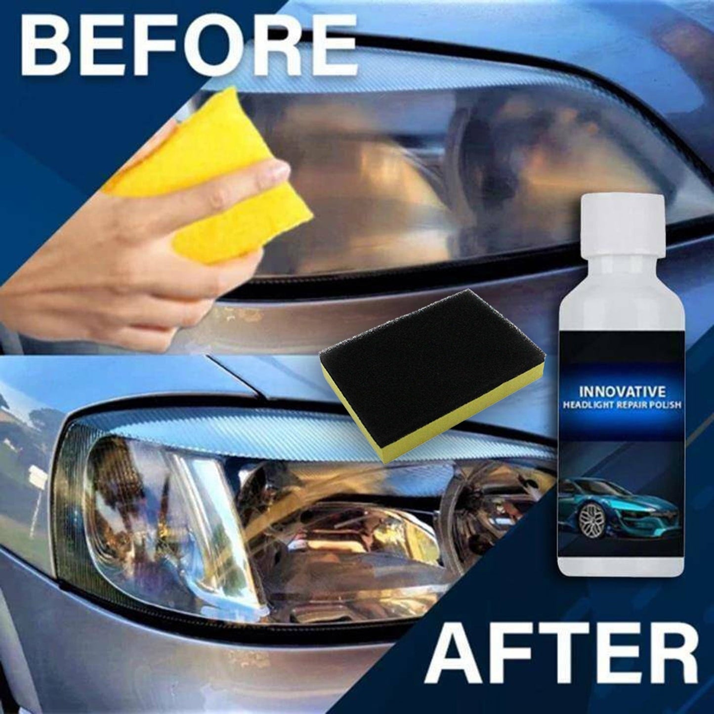 (Buy 2 Get 1 Free)Headlight Renewals Polish Car Kit Headlight Liquid Cleaning 20ml_NEW-PPHHD
