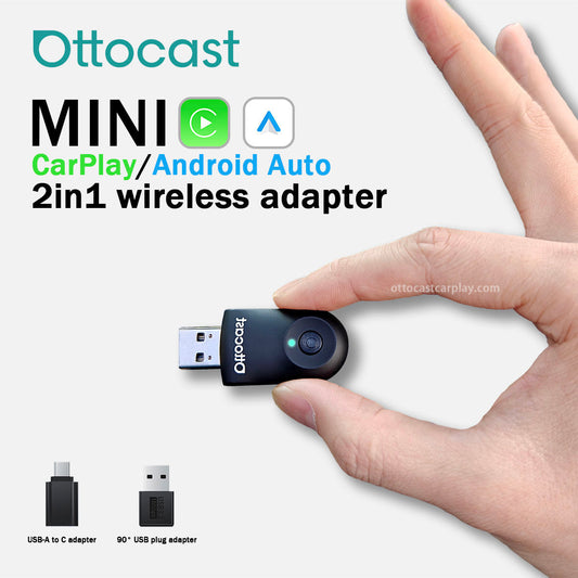 (Early Brid Price Save 40%) 2025 Ottocast Mini wireless CarPlay Android Auto Adapter