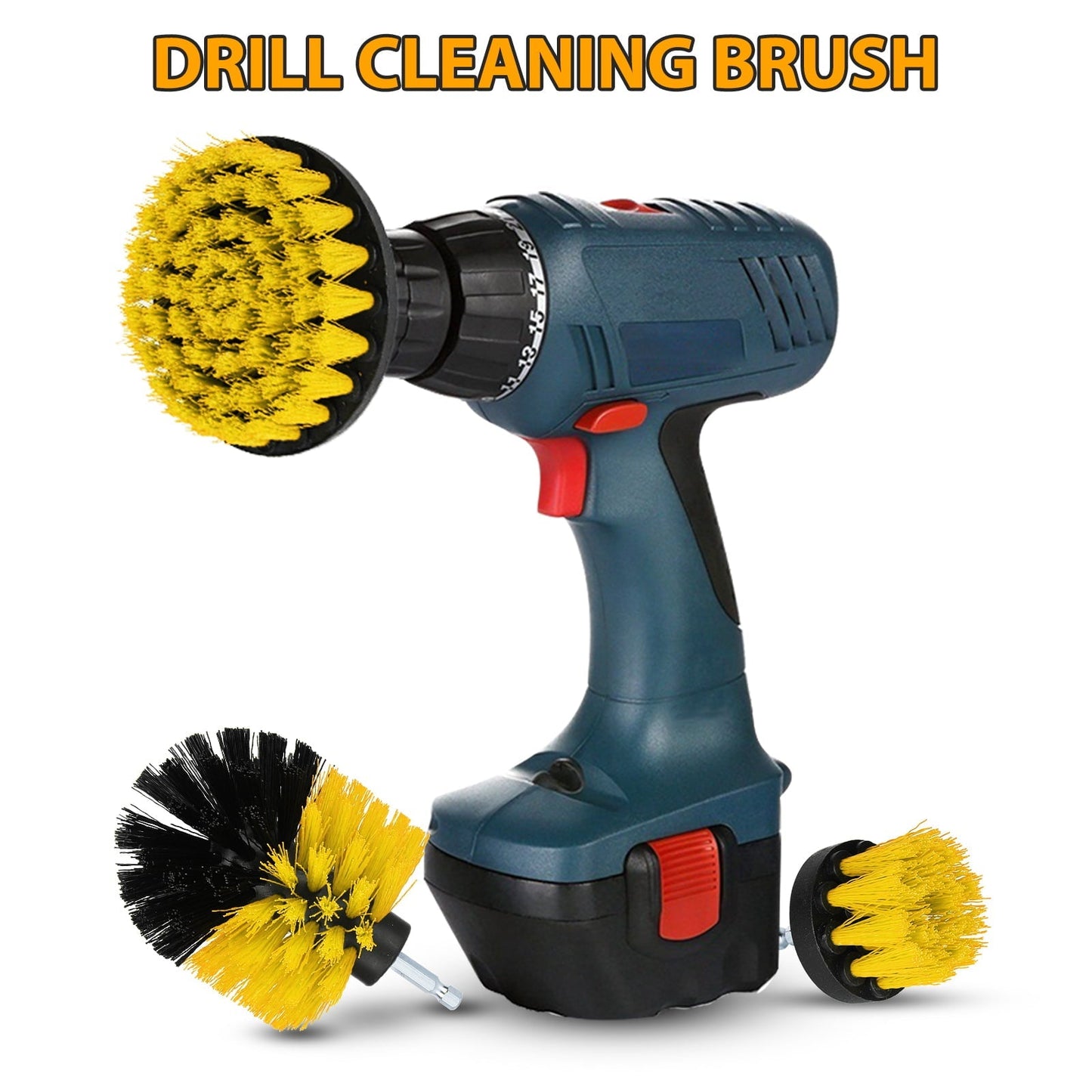 12pcs Drill Brush Car Detailing Kit, TSV Car Wheel Tire Cleaning Brush Set, Wheels Brush, Rim Brush, Scrubing Brush Pad Sponge Kit for Car Waxing, Polishing, Tile