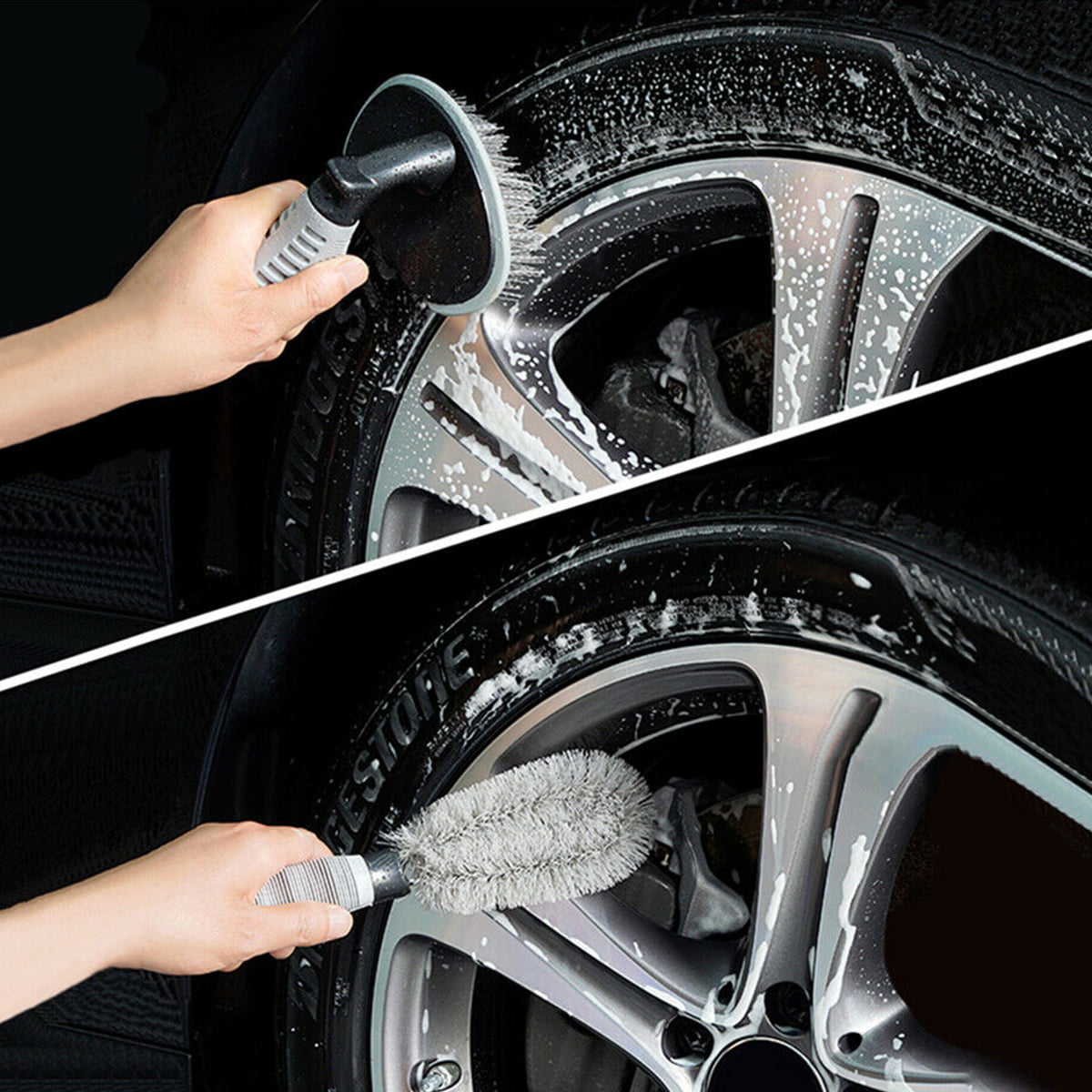 12Pcs Car Wash Tool Cleaning Kit Auto Care Car Wash Cleaning Tools Kit for Cleaning Wheels Interior Exterior Seat Microfiber Car Care Cleaning Set for Trucks Motorcycles RV